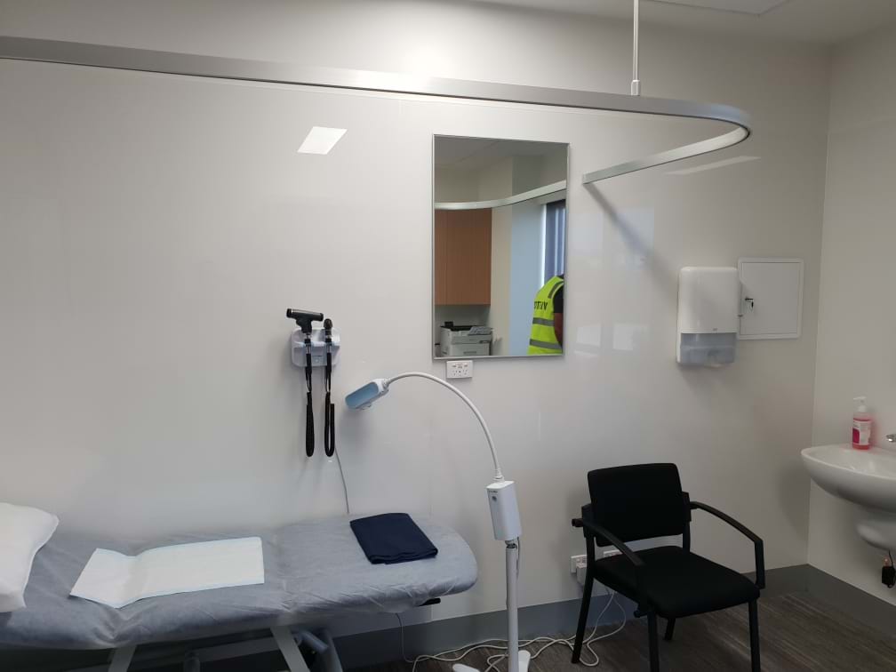 Acrylic Splashback Panel, polymer wall panel, wall panel, acrylic splashback, polymer splashback, medical consult room wall panel