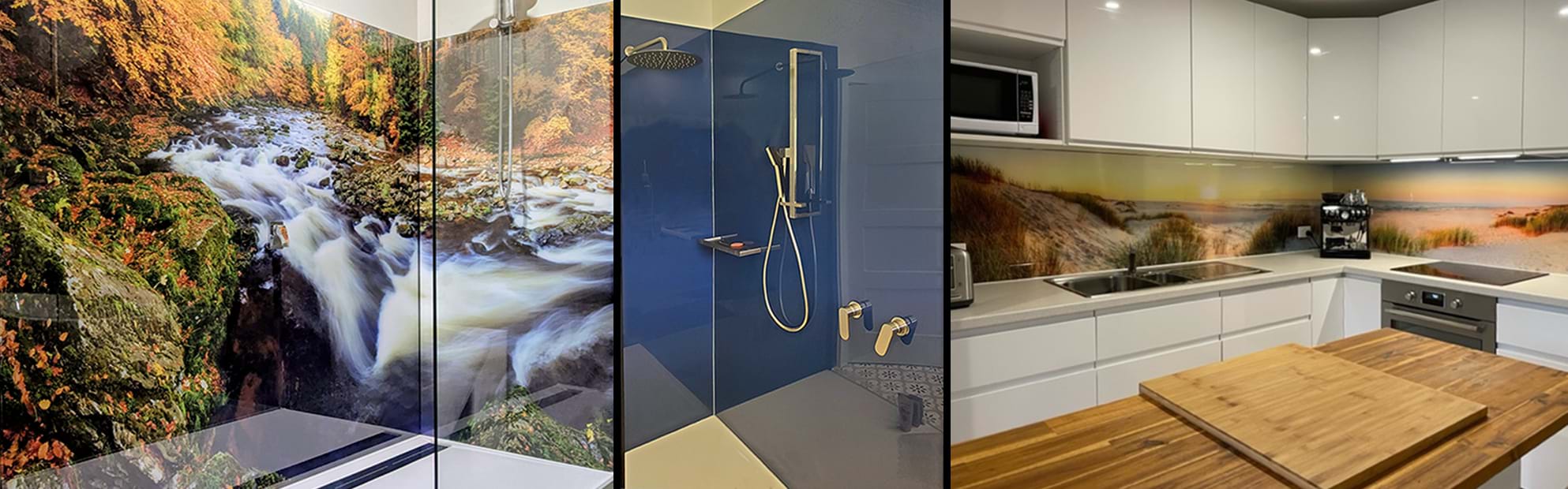 Acrylic splashbacks, wall panels, panels, kitchen splasbhacks, shower wall, shower wall panels, bathroom shower wall panels, wet walls